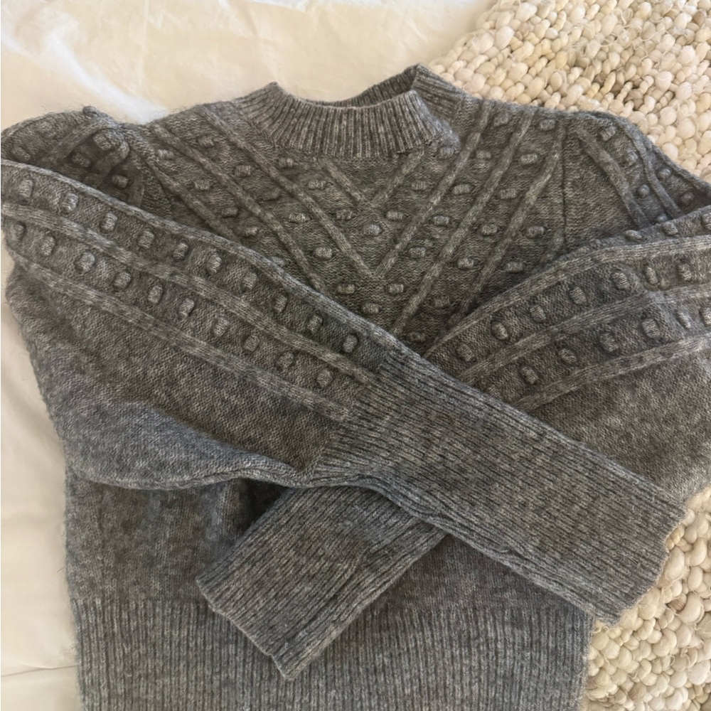 The Kooples Charcoal Ribbed Sweater